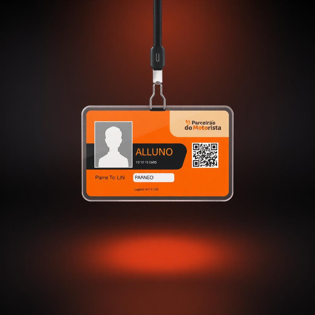 Carteirinha digital personalizada da Parceirão do Motorista